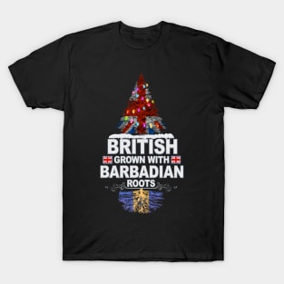 British Grown With Barbadian Roots - Gift for Barbadian With Roots From Barbados T-Shirt